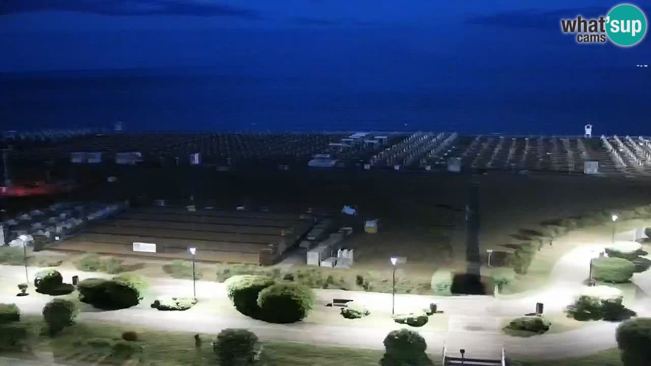 La spiaggia di Bibione webcam live e piazzale Zenit