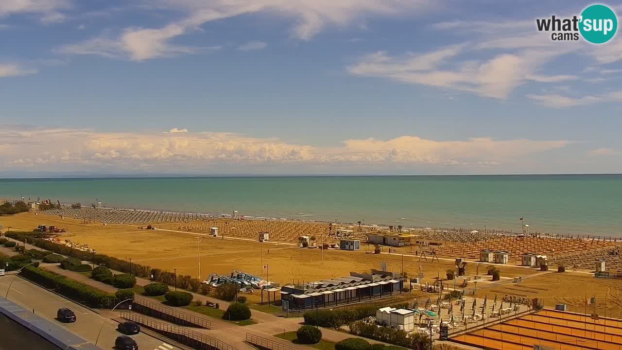The beach of Bibione webcam – Italy