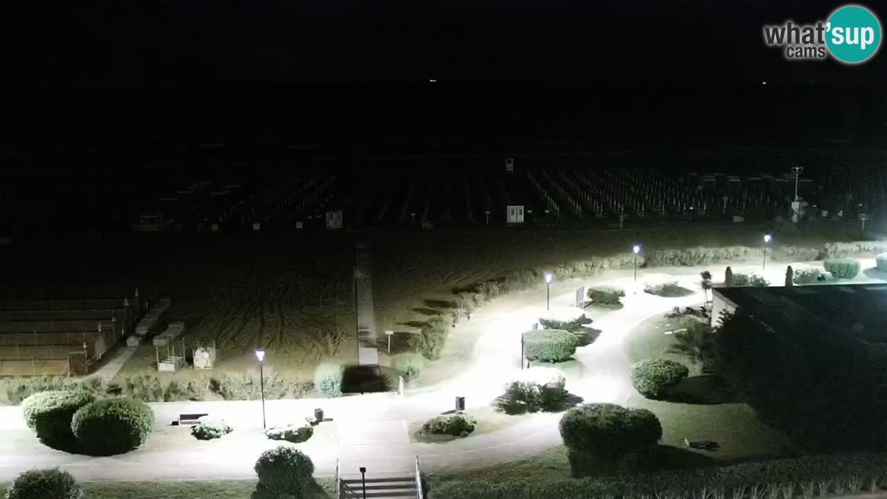 La spiaggia di Bibione webcam live e piazzale Zenit