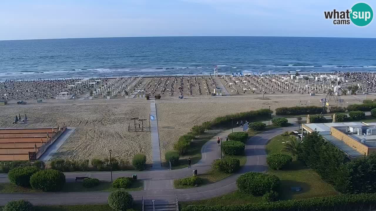 La spiaggia di Bibione webcam live e piazzale Zenit