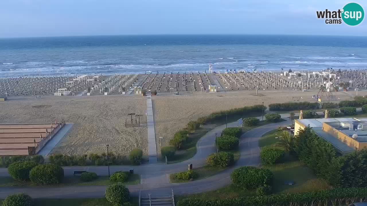 La spiaggia di Bibione webcam live e piazzale Zenit
