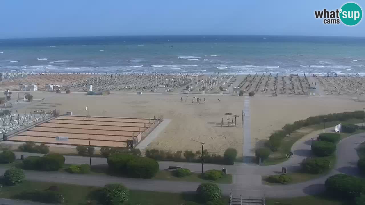 La spiaggia di Bibione webcam live e piazzale Zenit