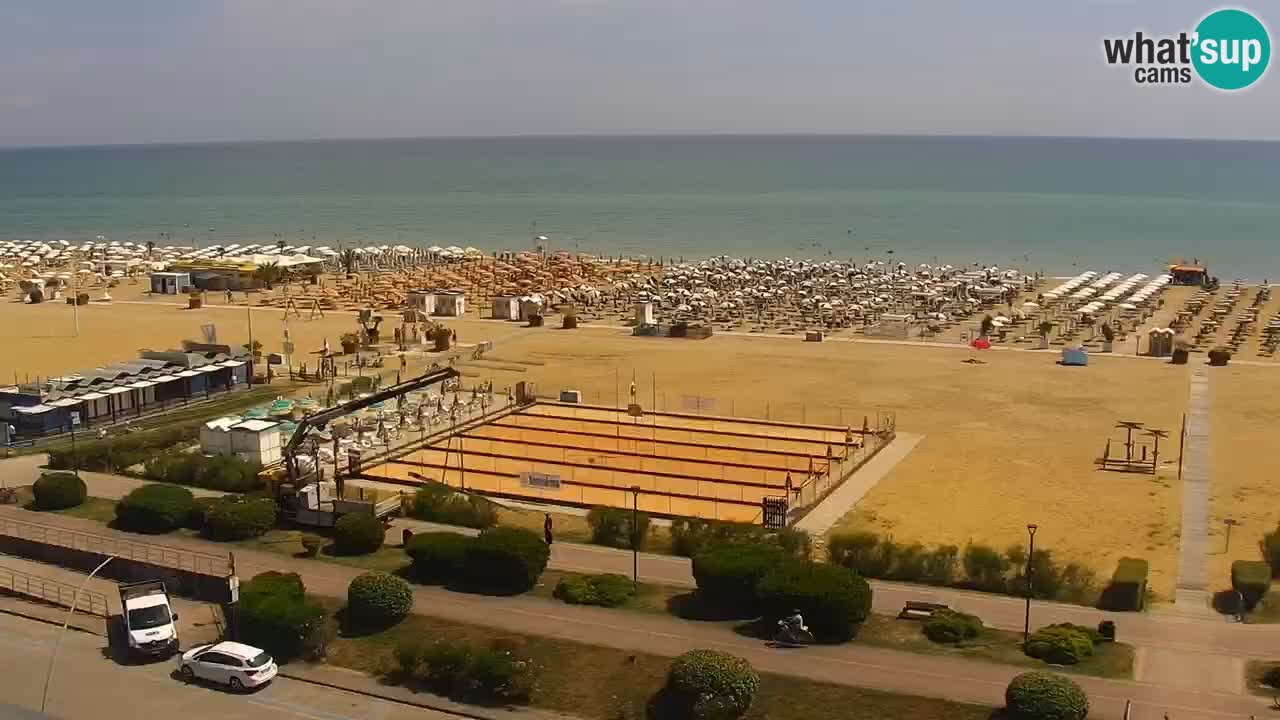 The beach of Bibione webcam – Italy