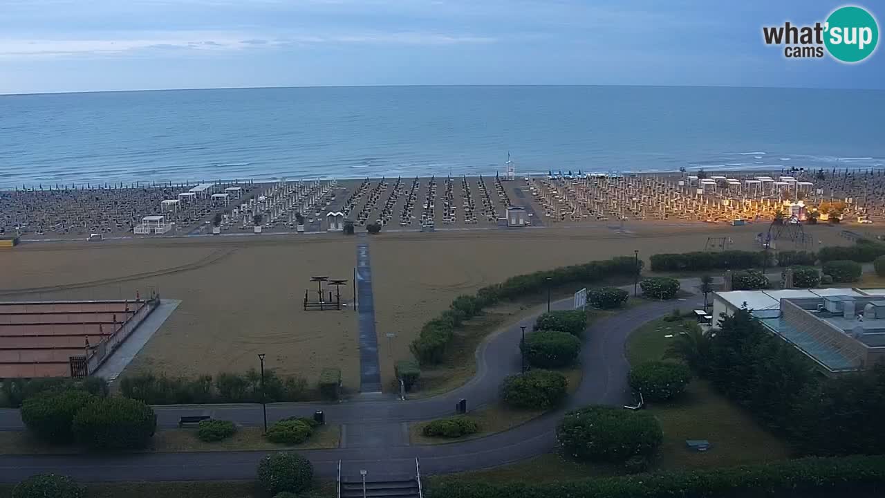 La spiaggia di Bibione webcam live e piazzale Zenit