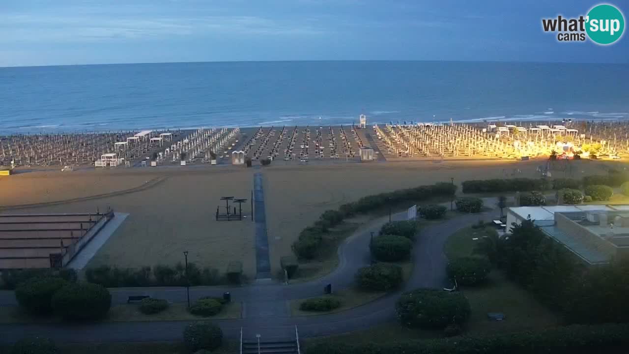 La spiaggia di Bibione webcam live e piazzale Zenit