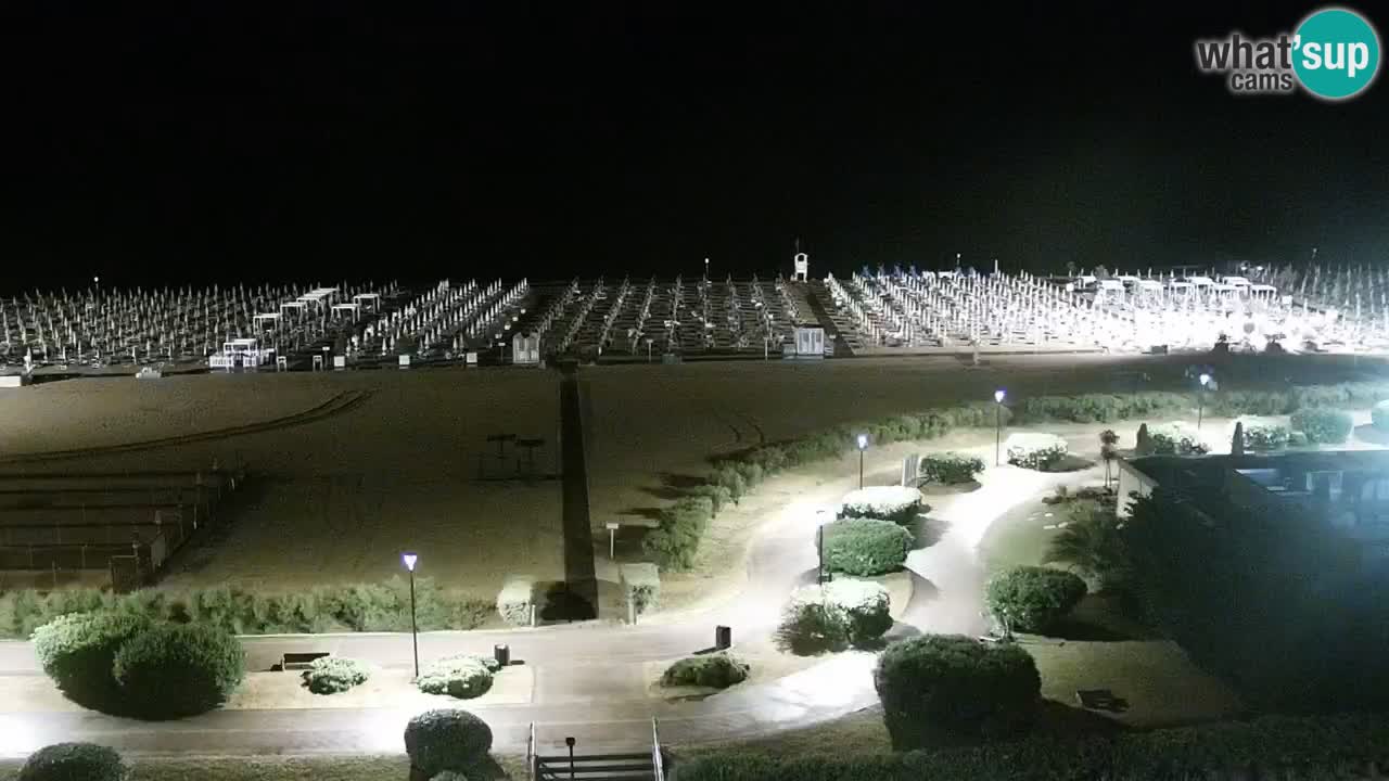 La spiaggia di Bibione webcam live e piazzale Zenit