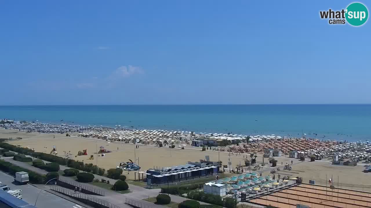 La spiaggia di Bibione webcam live e piazzale Zenit