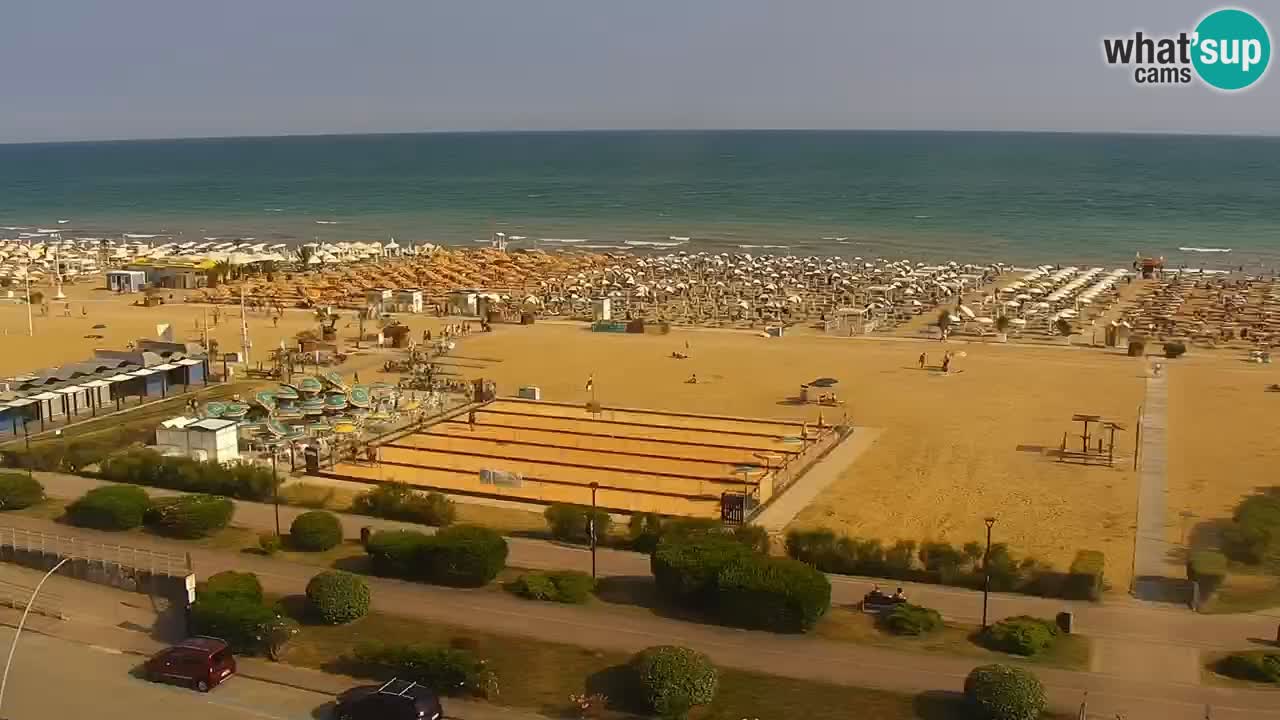 La spiaggia di Bibione webcam live e piazzale Zenit