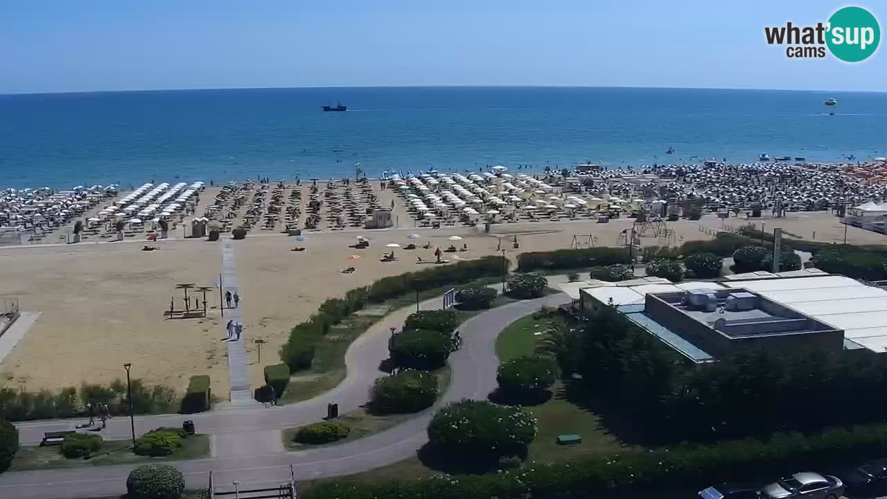 La spiaggia di Bibione webcam live e piazzale Zenit