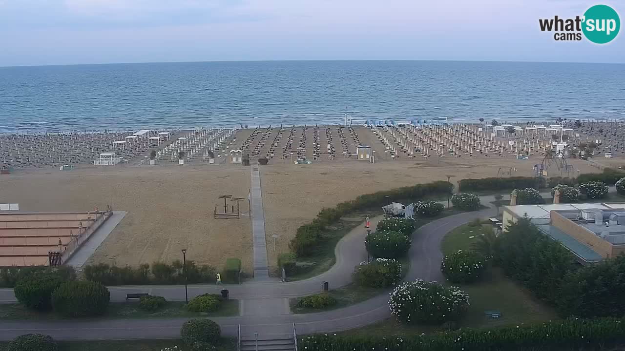 La spiaggia di Bibione webcam live e piazzale Zenit