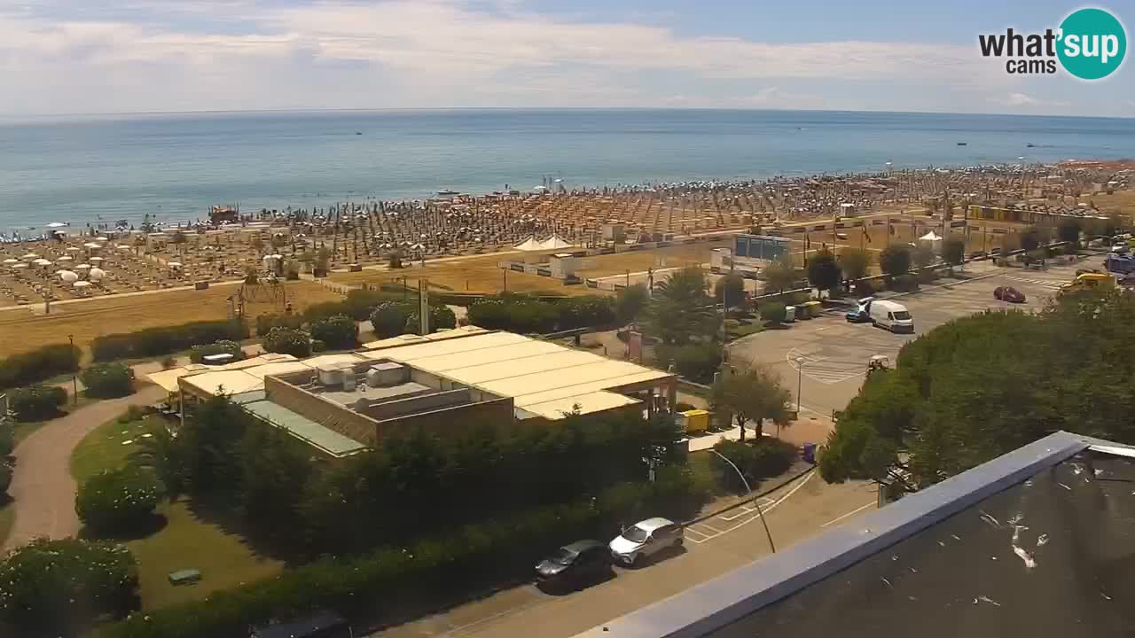 La spiaggia di Bibione webcam live e piazzale Zenit