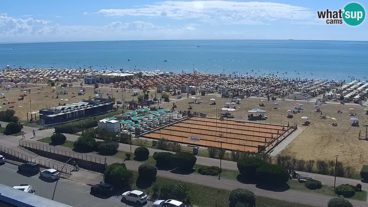 La spiaggia di Bibione webcam live e piazzale Zenit