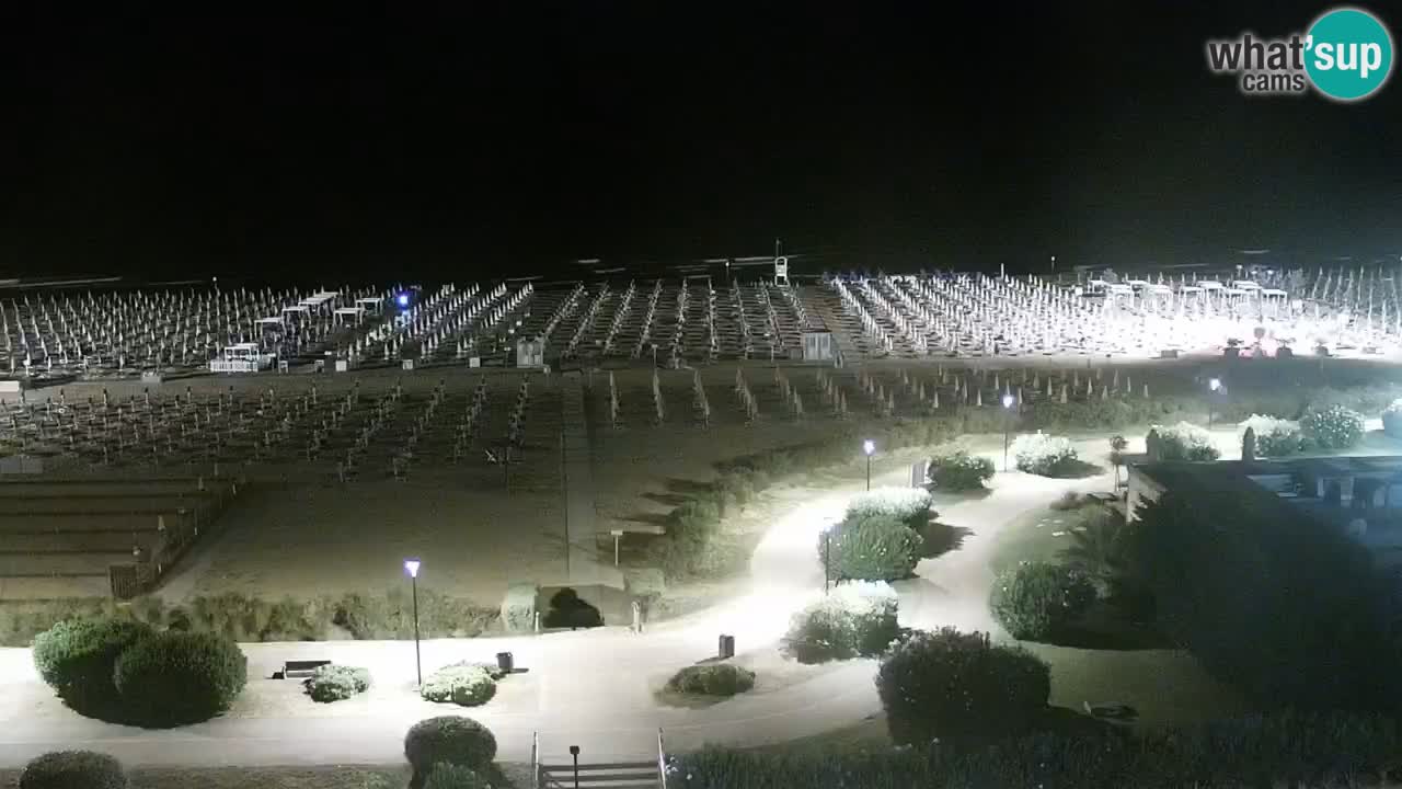 La spiaggia di Bibione webcam live e piazzale Zenit