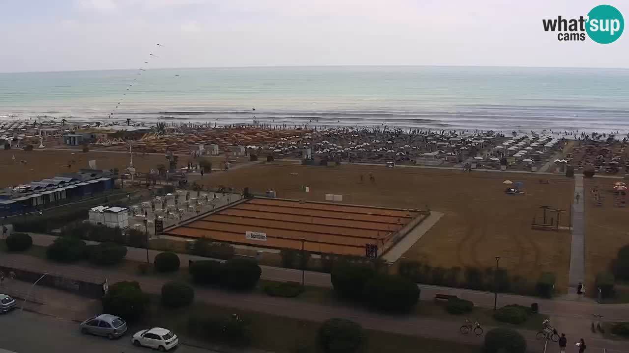 The beach of Bibione webcam – Italy