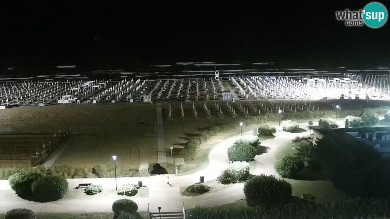 La spiaggia di Bibione webcam live e piazzale Zenit
