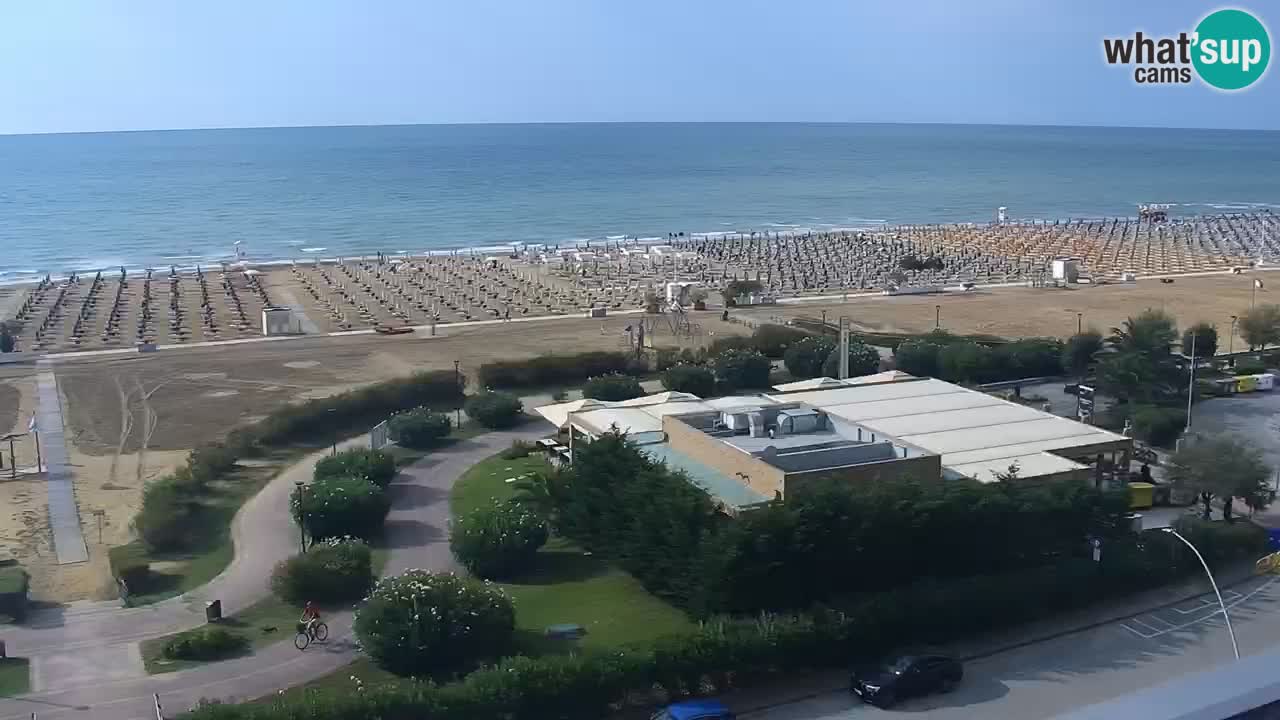 La spiaggia di Bibione webcam live e piazzale Zenit