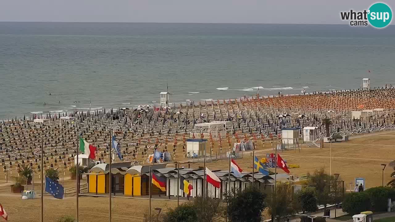 La spiaggia di Bibione webcam live e piazzale Zenit
