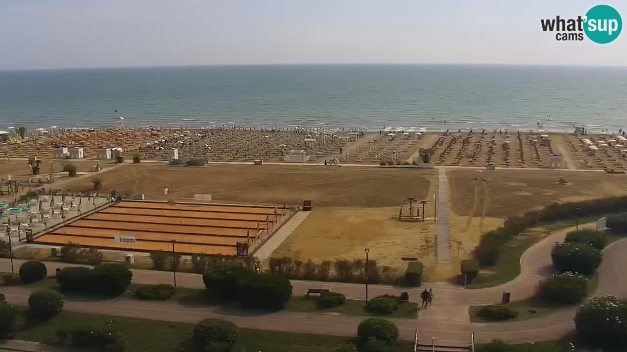 La spiaggia di Bibione webcam live e piazzale Zenit