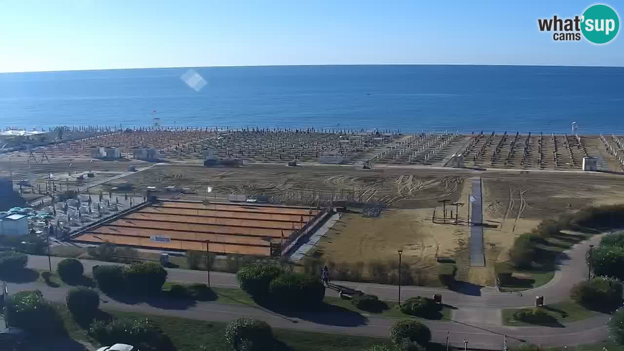 La spiaggia di Bibione webcam live e piazzale Zenit