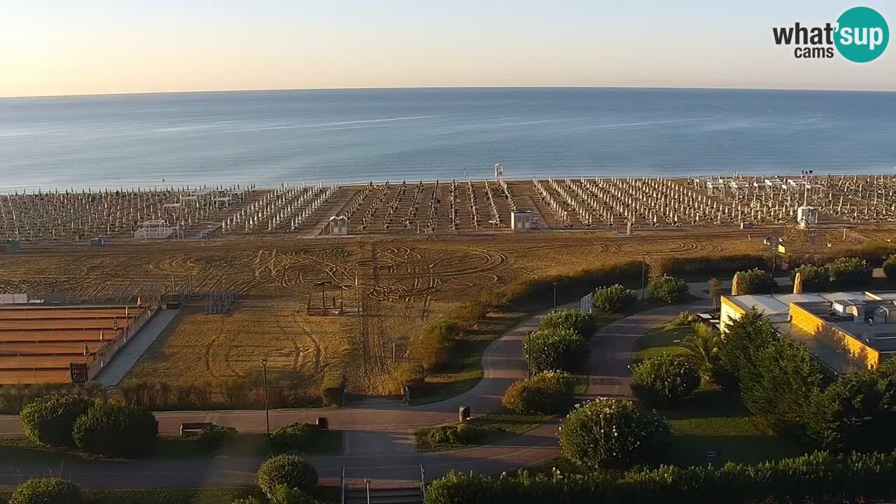 La spiaggia di Bibione webcam live e piazzale Zenit