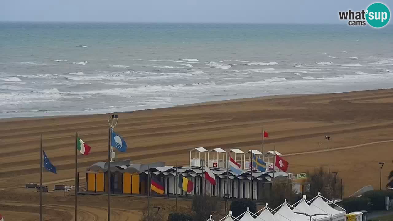 The beach of Bibione webcam – Italy