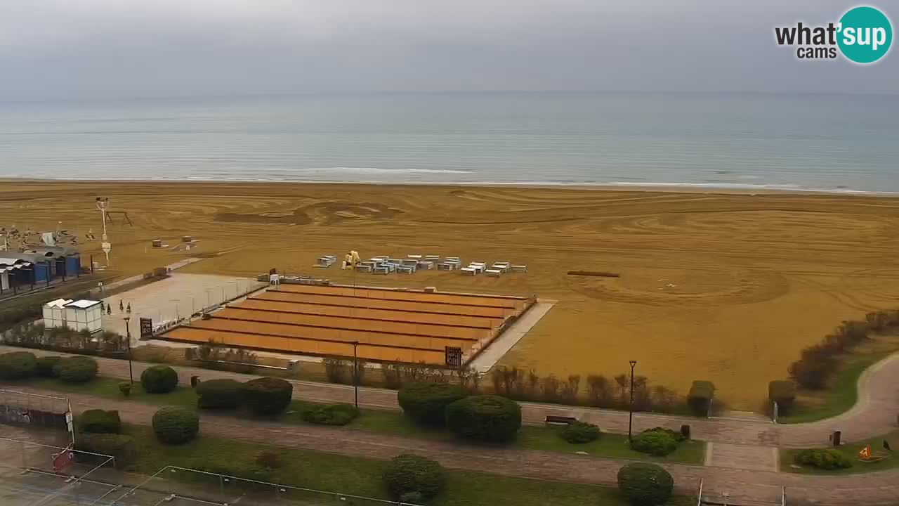 The beach of Bibione webcam – Italy