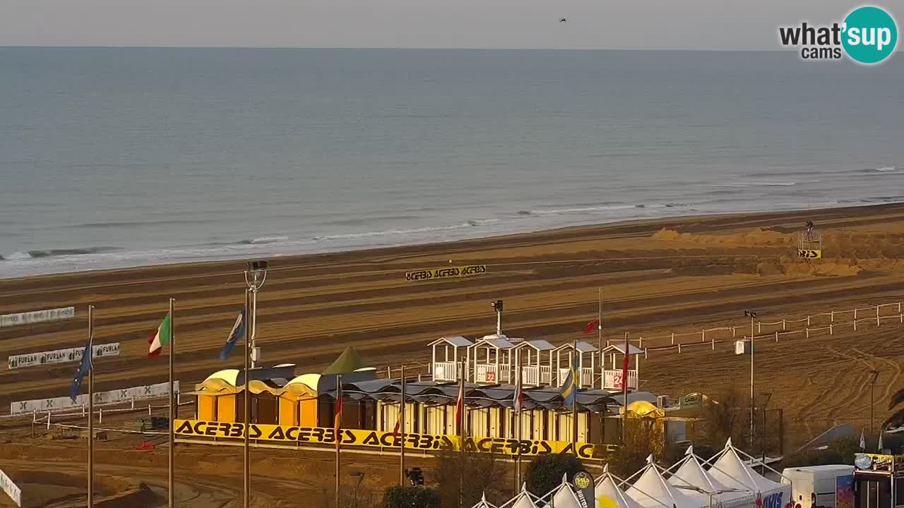 The beach of Bibione webcam – Italy