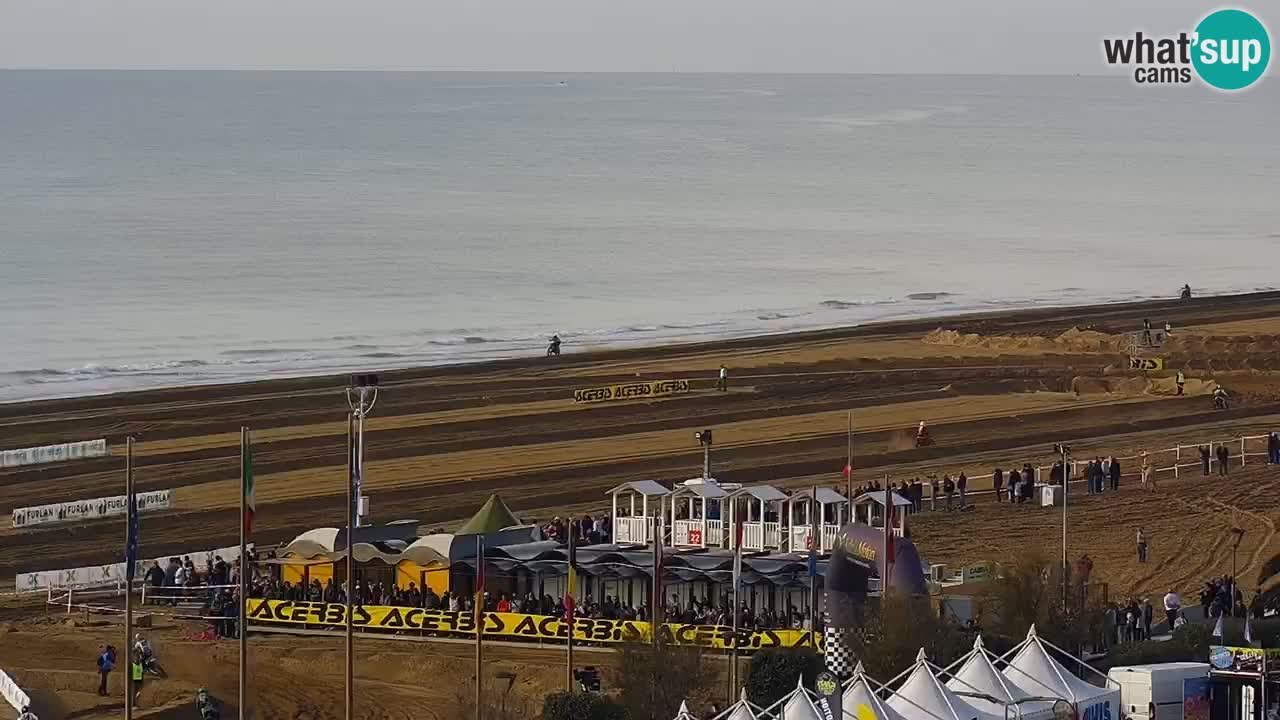 The beach of Bibione webcam – Italy