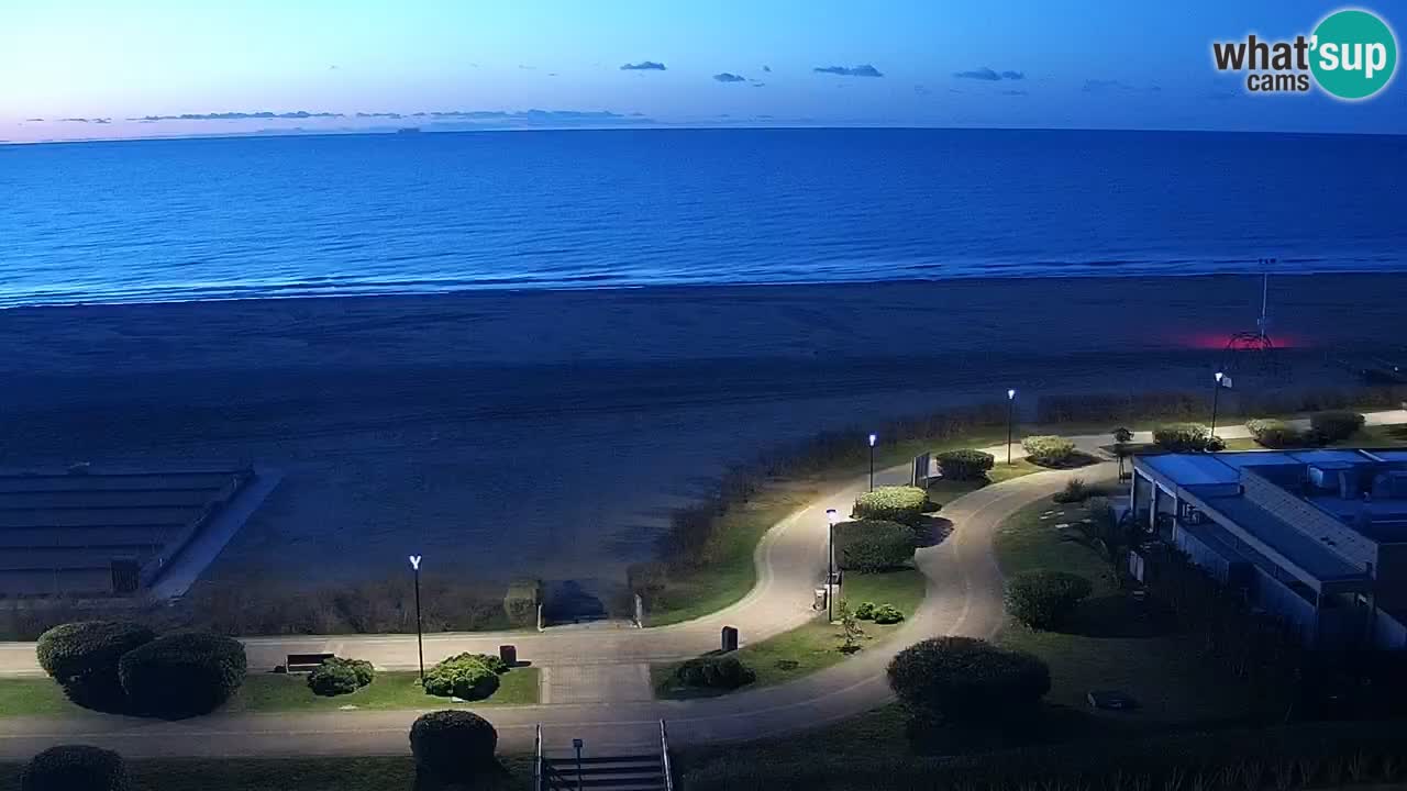 La spiaggia di Bibione webcam live e piazzale Zenit