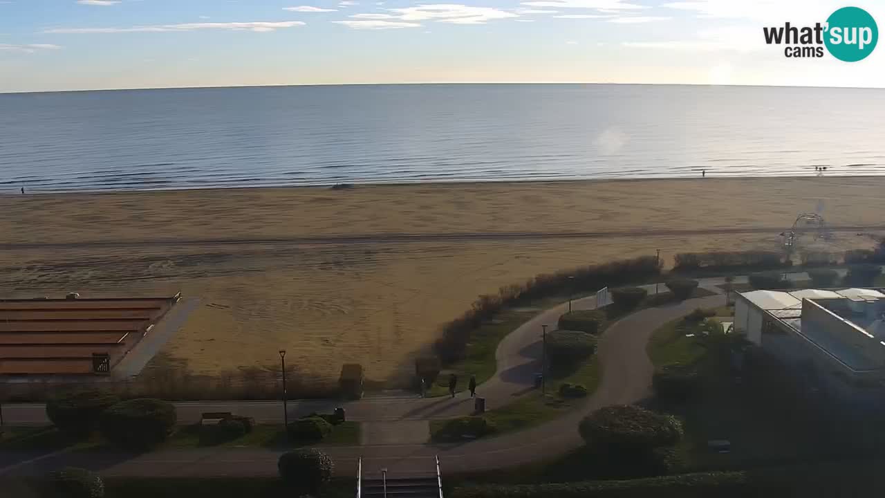 La spiaggia di Bibione webcam live e piazzale Zenit