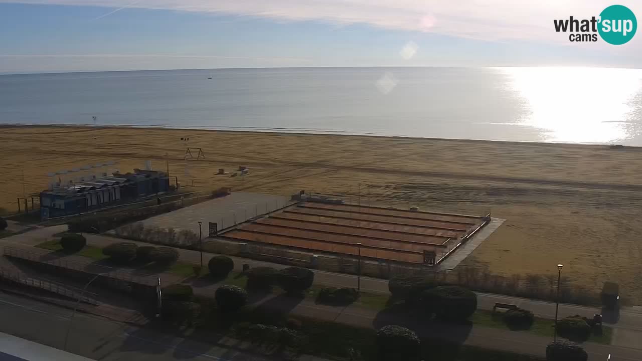 La spiaggia di Bibione webcam live e piazzale Zenit