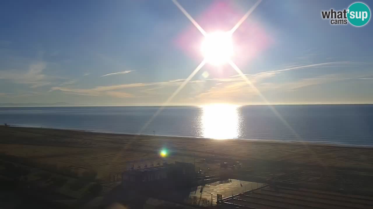 The beach of Bibione webcam – Italy
