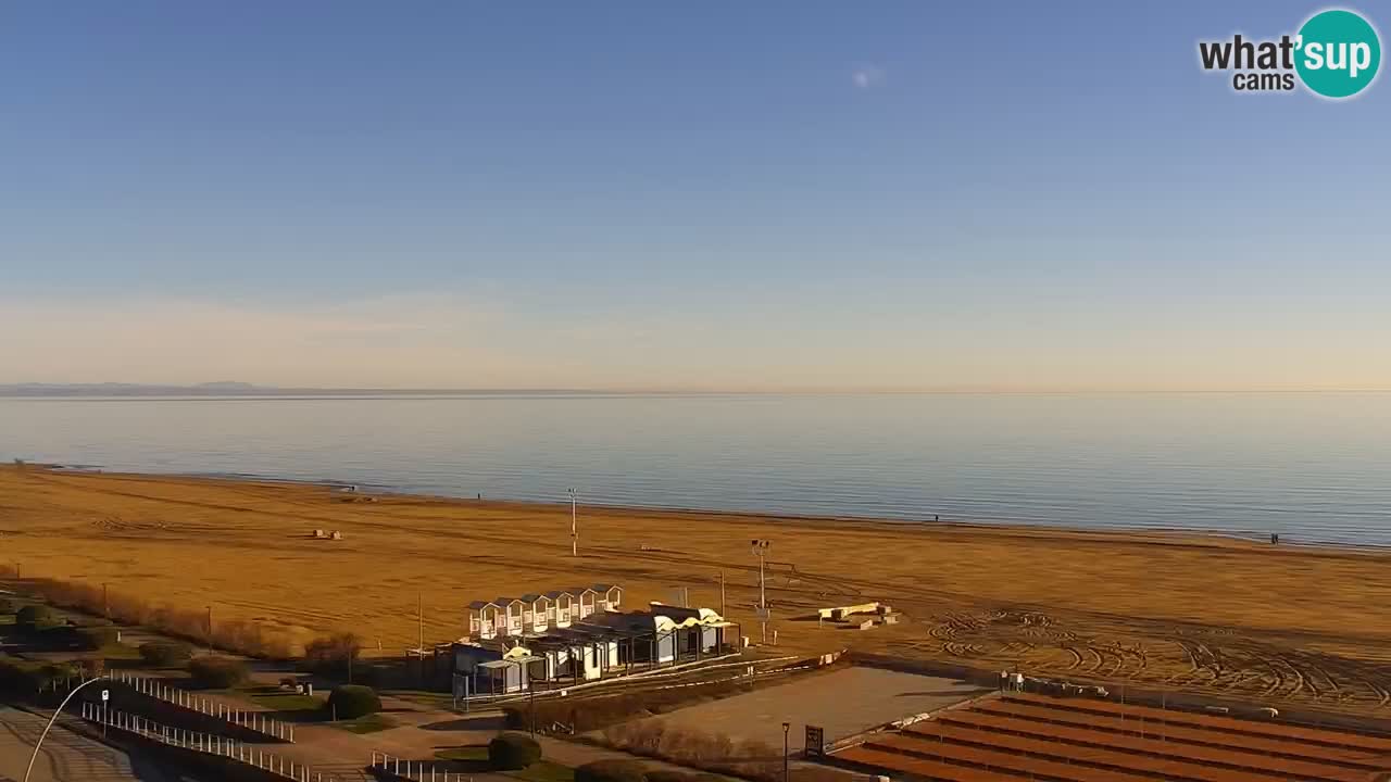 La spiaggia di Bibione webcam live e piazzale Zenit