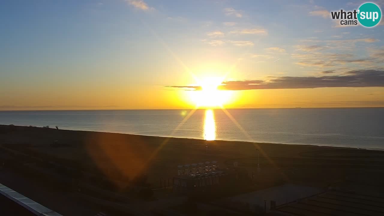 The beach of Bibione webcam – Italy