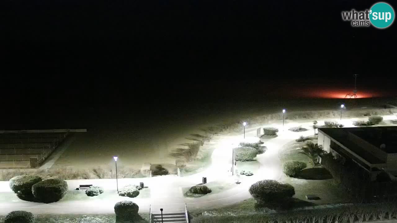 La spiaggia di Bibione webcam live e piazzale Zenit