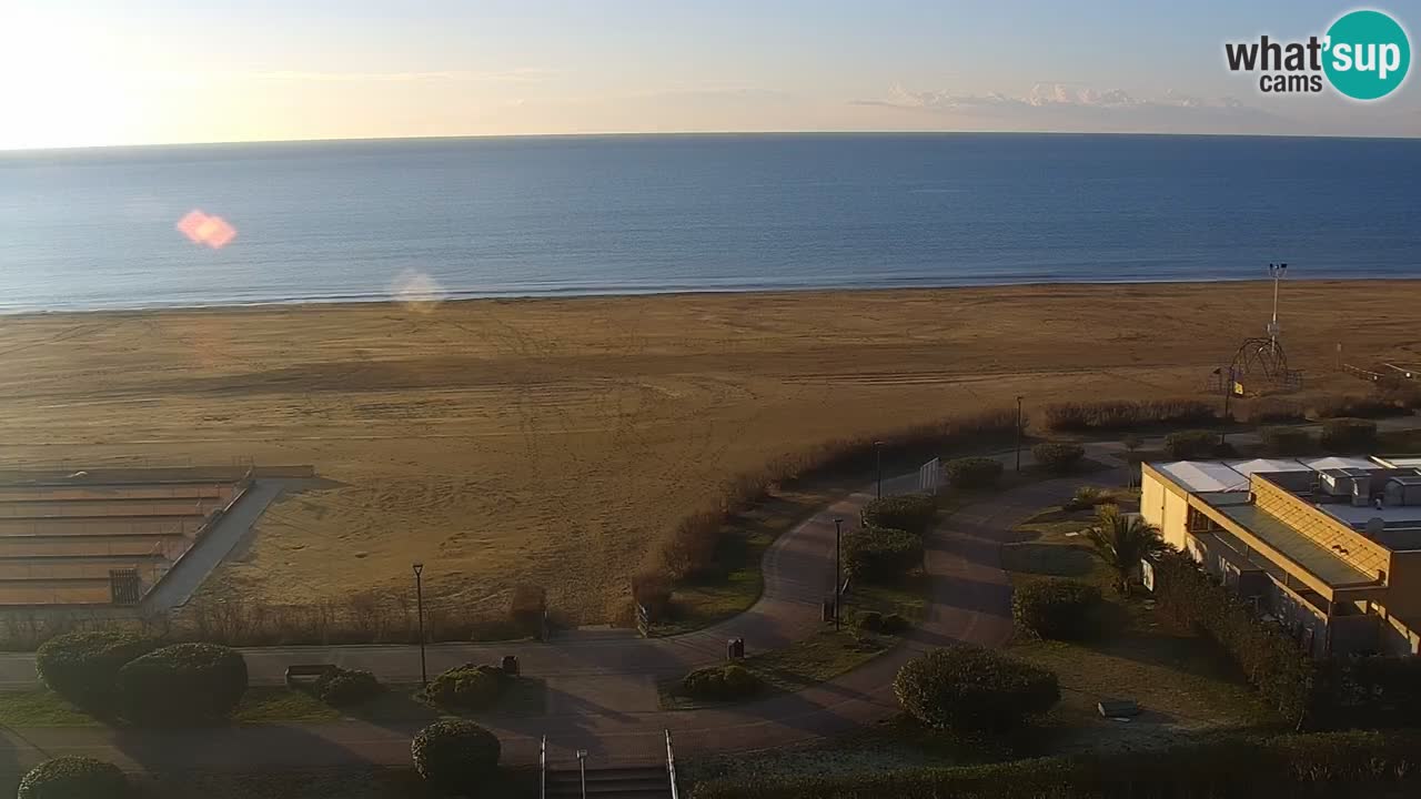La spiaggia di Bibione webcam live e piazzale Zenit