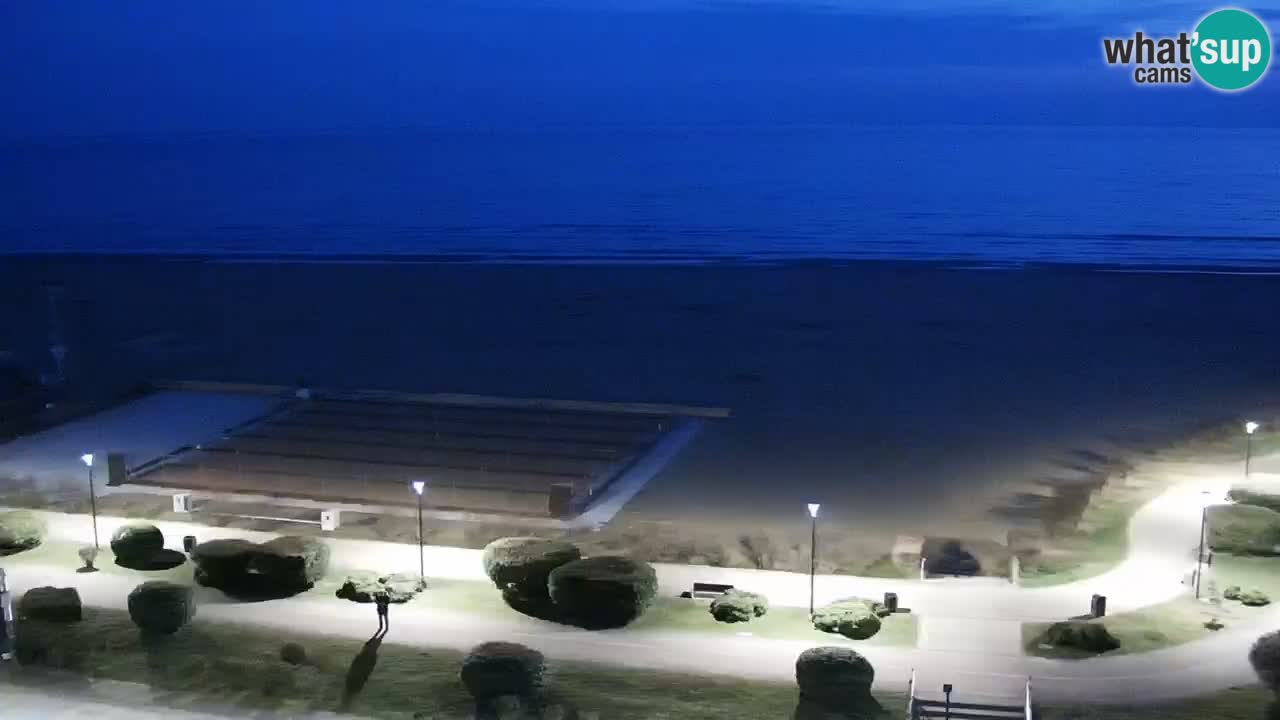 La spiaggia di Bibione webcam live e piazzale Zenit