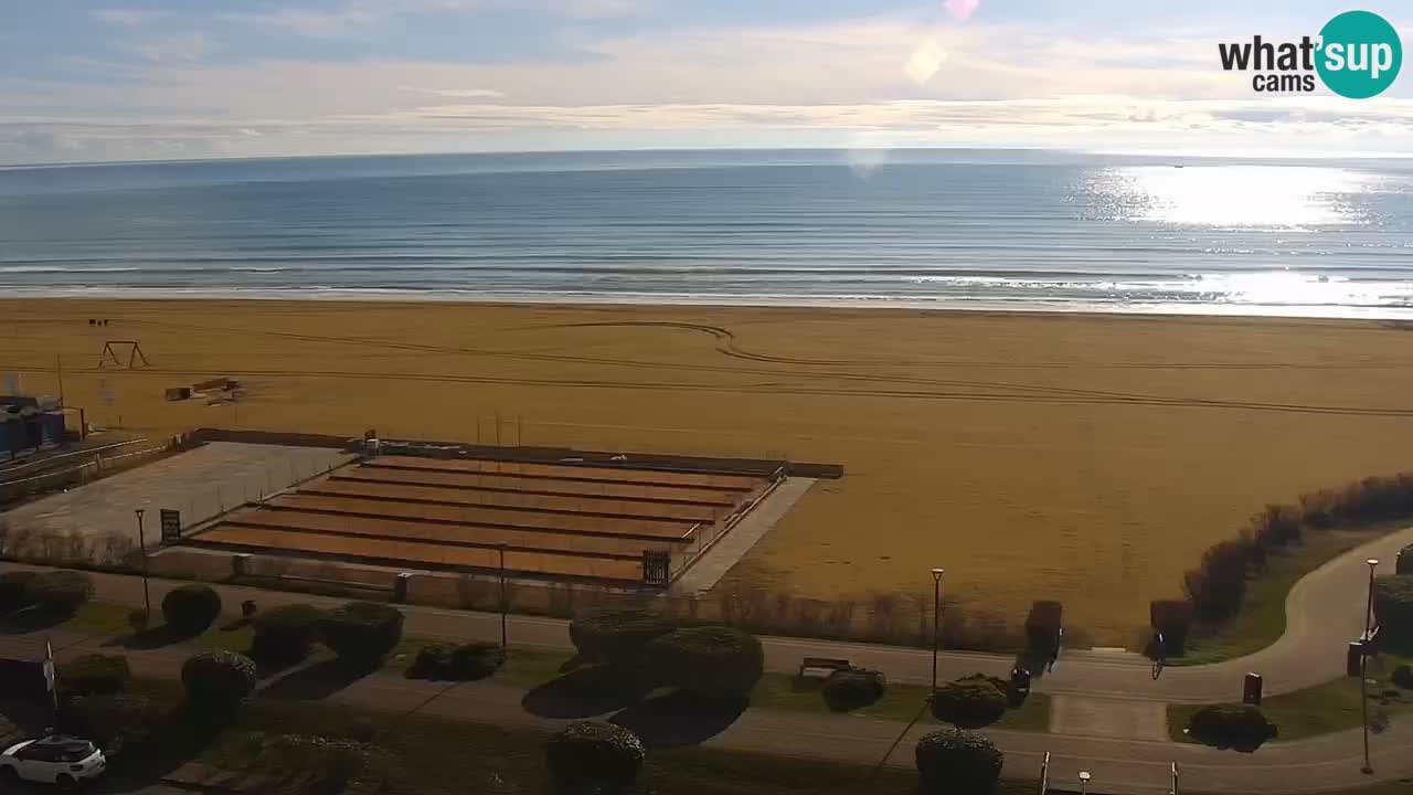 The beach of Bibione webcam – Italy