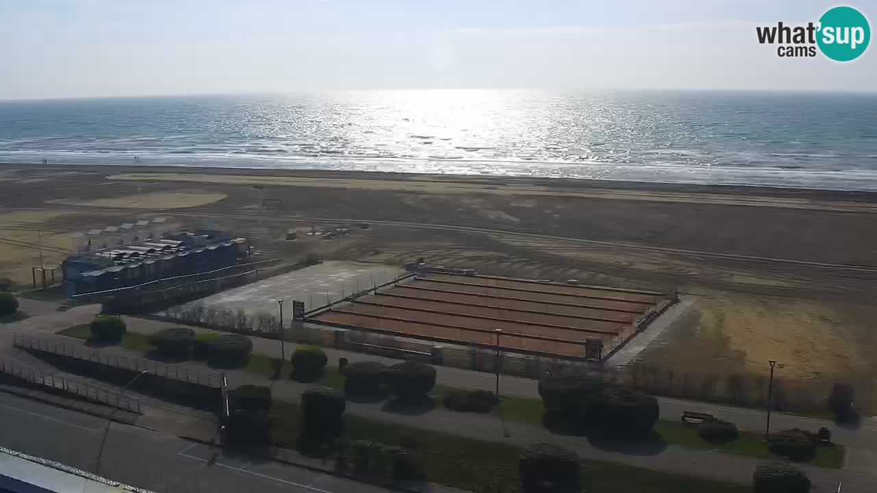 La spiaggia di Bibione webcam live e piazzale Zenit