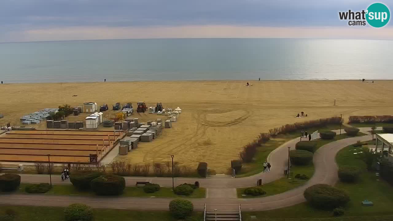 The beach of Bibione webcam – Italy
