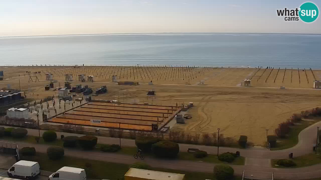 The beach of Bibione webcam – Italy