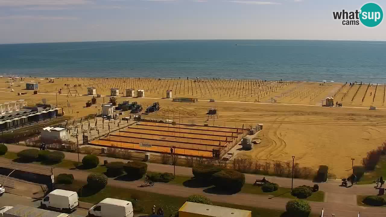The beach of Bibione webcam – Italy