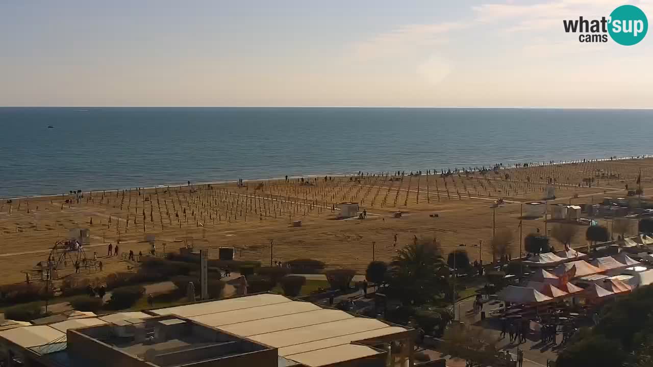 The beach of Bibione webcam – Italy