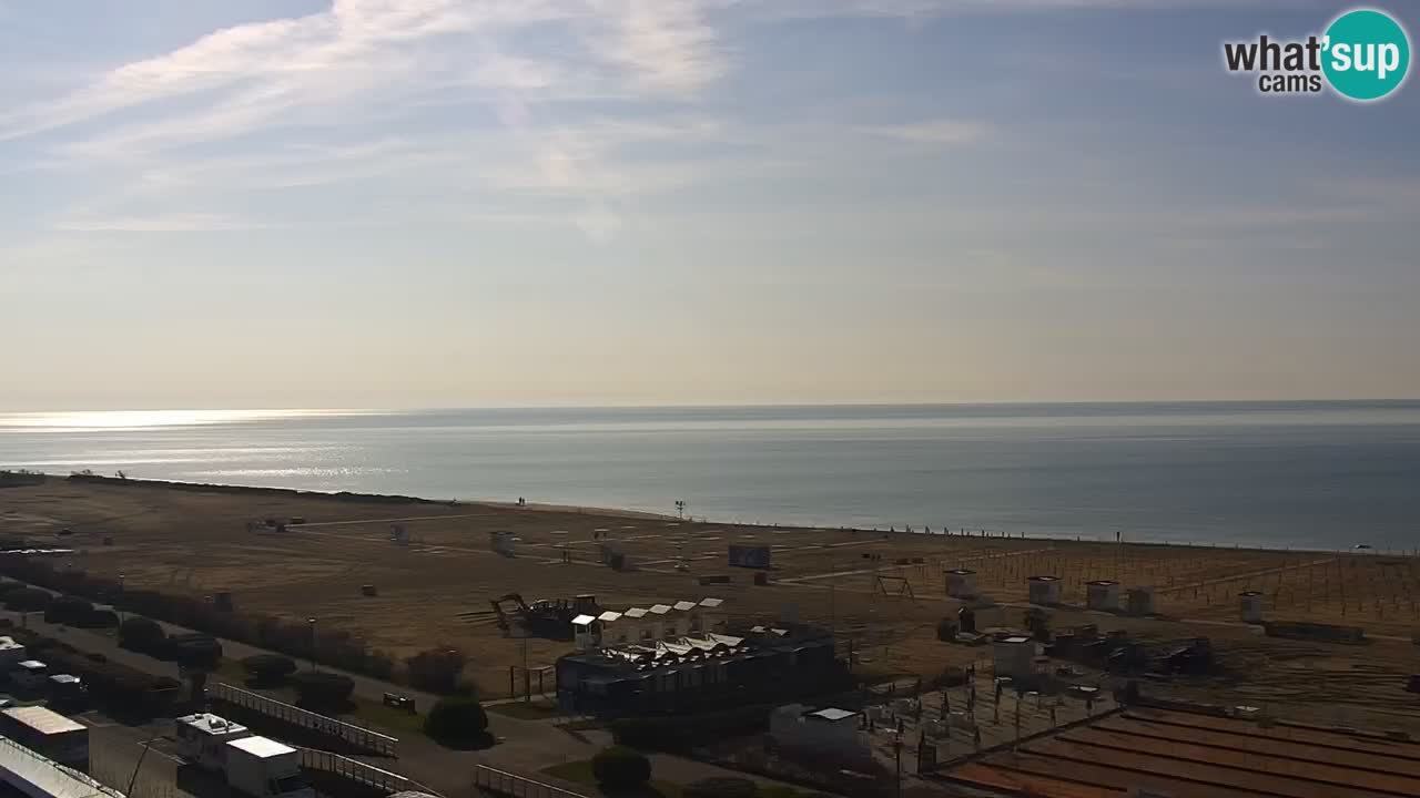 La spiaggia di Bibione webcam live e piazzale Zenit