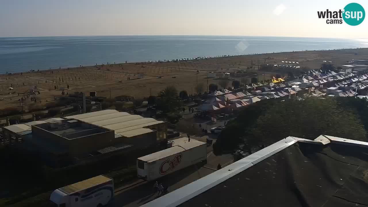 The beach of Bibione webcam – Italy