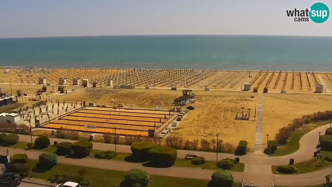 The beach of Bibione webcam – Italy