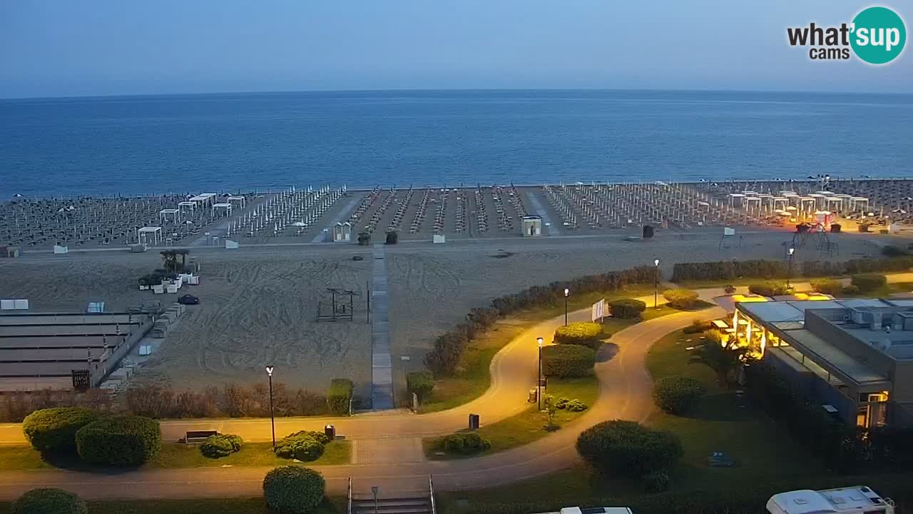 La spiaggia di Bibione webcam live e piazzale Zenit