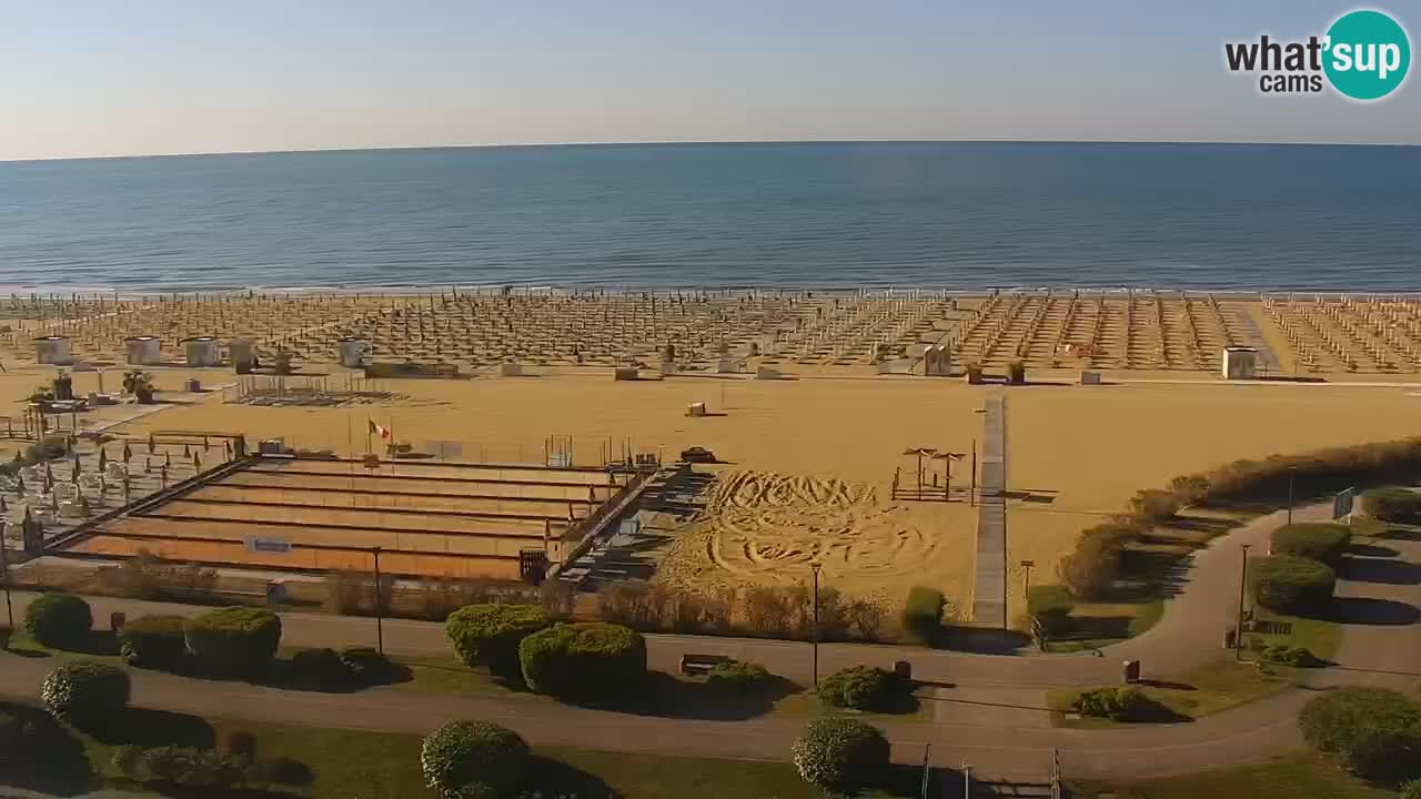 The beach of Bibione webcam – Italy