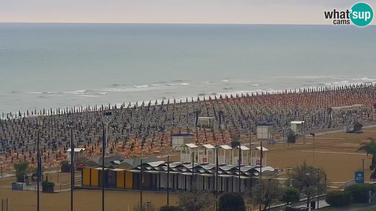 The beach of Bibione webcam – Italy