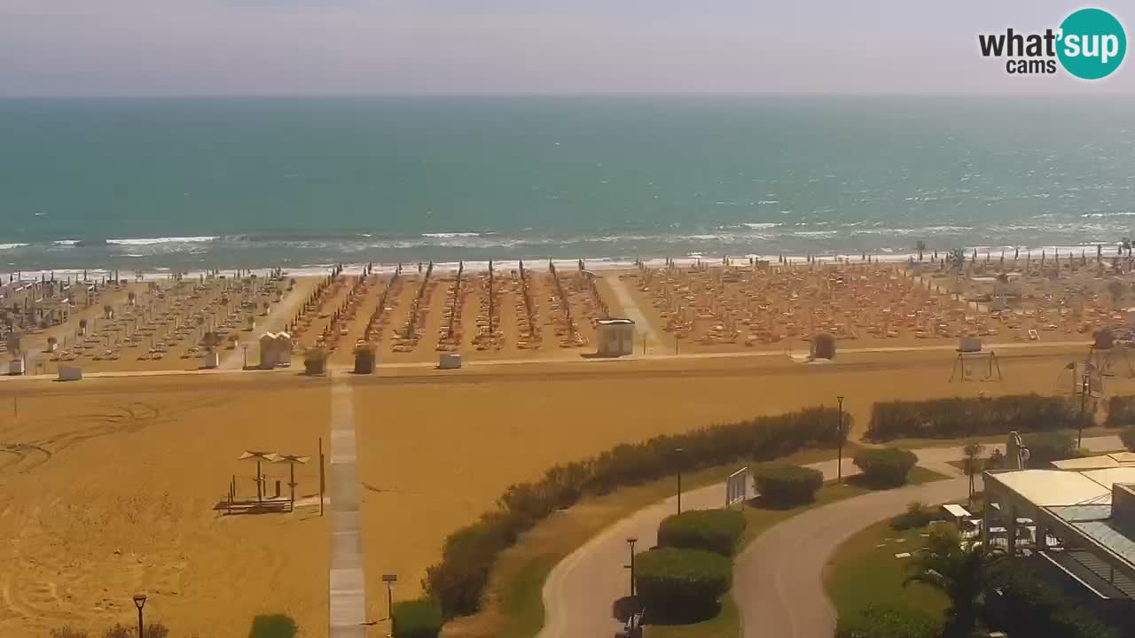 La spiaggia di Bibione webcam live e piazzale Zenit
